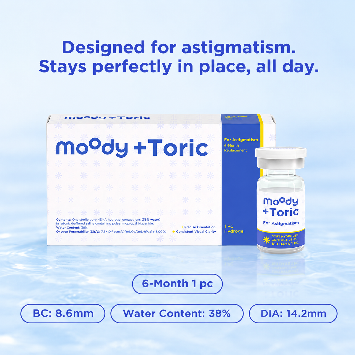 moodyPlus Toric Contacts, 1 pc
