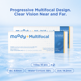 moodyPlus Multifocal Daily · 10 pcs, 2pack