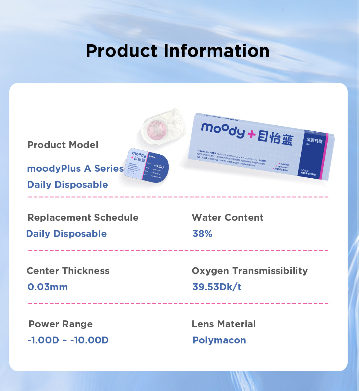 moodyPlus A 30 pcs Daily Contacts-Moodyplus