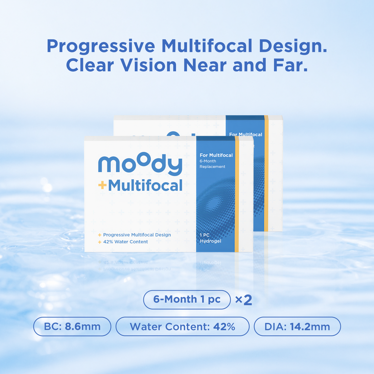 moodyPlus Multifocal 6-Monthly · 1 pc, 2pack