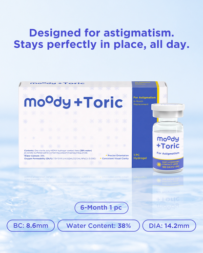 moodyPlus Toric Contacts, 1 pc
