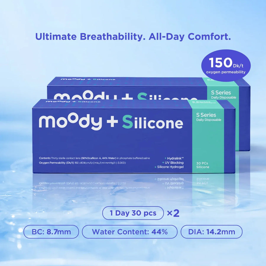 moodyPlus S Daily Contacts, 30 pcs, 2pack